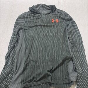 Under Armour Boys Heatgear Long sleeve Hoodie Size Youth Large Gray Athletic